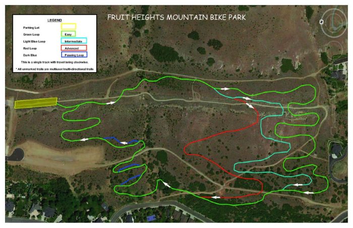 Fruit Heights Bike Park Trail Map