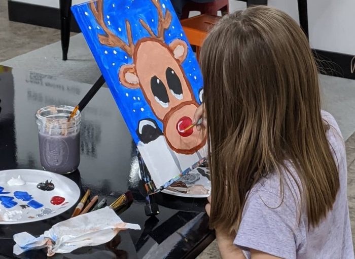 Private family paint night in Davis County