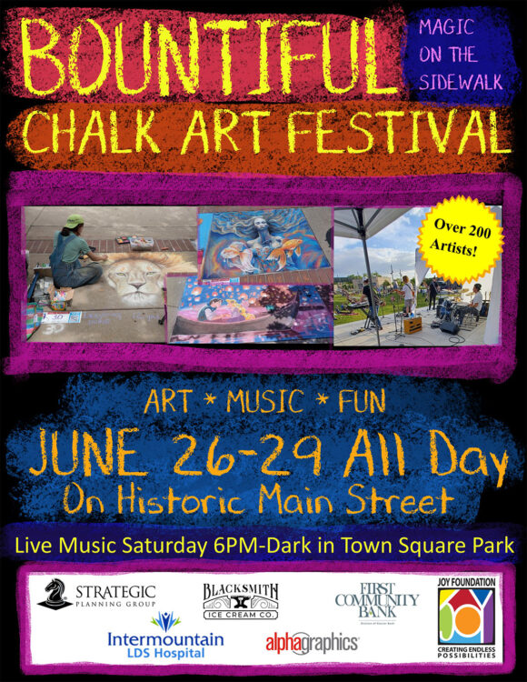 19th Annual Magic On The Sidewalk, Bountiful Chalk Art Festival