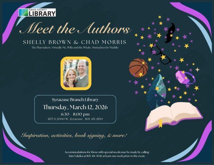 Meet the Authors Night Shelly Brown and Chad Morris