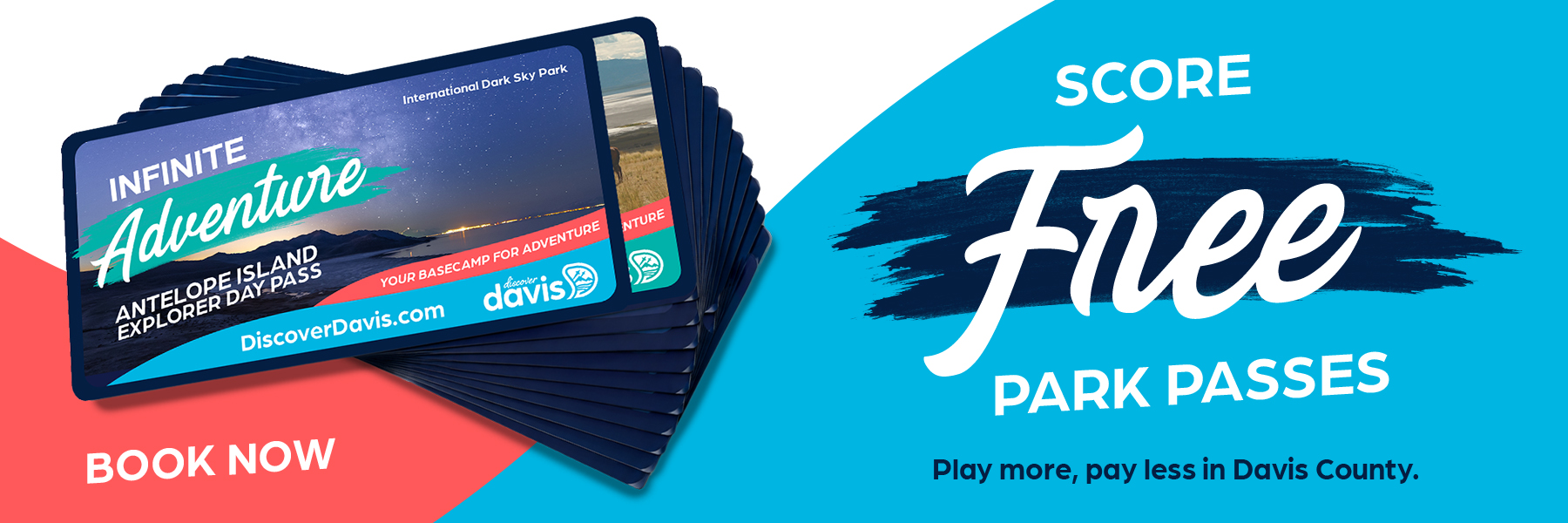 Score free park passes — Antelope Island Explorer Day Pass. Play more, pay less in Davis County.